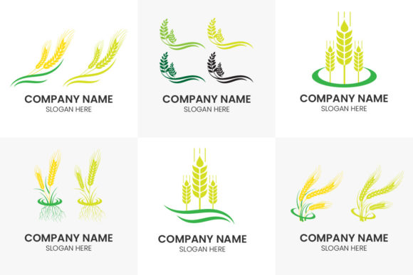 Agriculture Wheat Logo Design Set: Roots of a Strong Brand