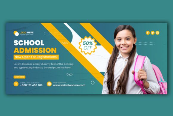Design a School Admission Facebook Cover Banner That Converts
