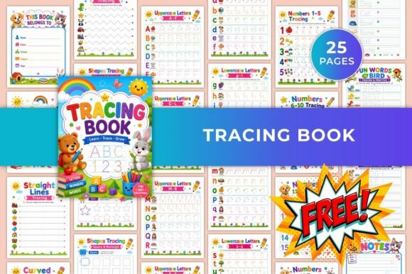 Tracing Book KDP Interiors: A Customizable Template for Early Learning
